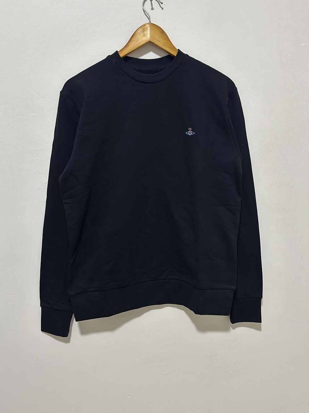Vivienne Westwood Black Crewneck Sweatshirt with Orb Logo